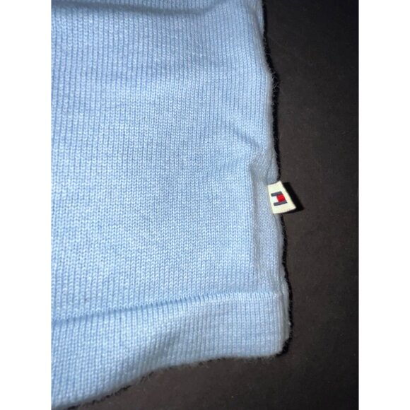 Tommy Hilfiger Light Blue Quarter Zip Pullover Sweater Top L/S Womens Sz L - Picture 9 of 9